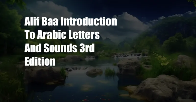 Alif Baa Introduction To Arabic Letters And Sounds 3rd Edition