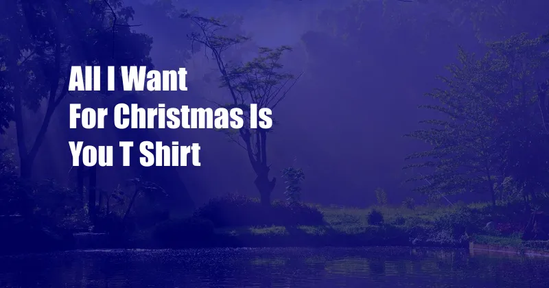 All I Want For Christmas Is You T Shirt