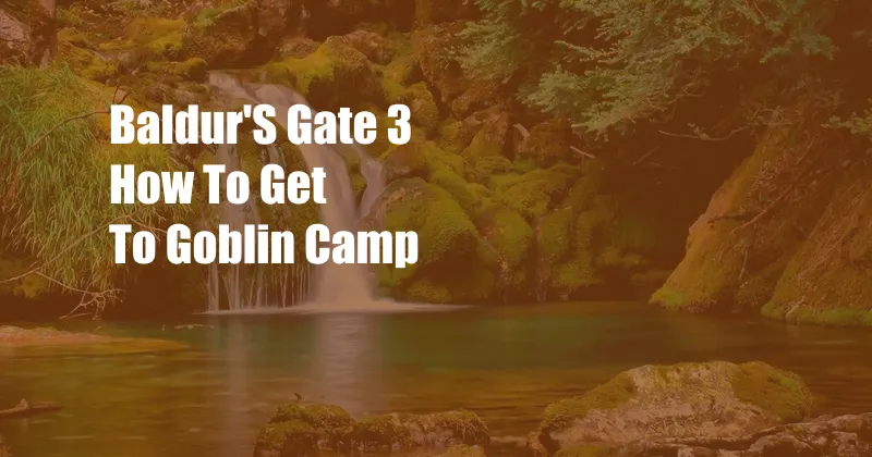 Baldur'S Gate 3 How To Get To Goblin Camp