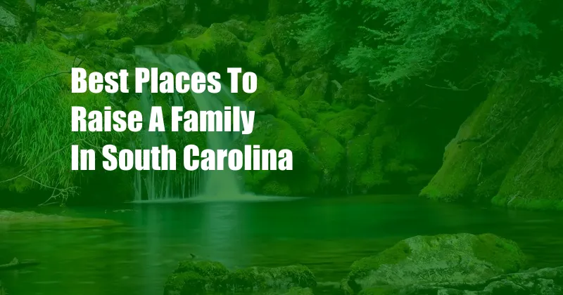 Best Places To Raise A Family In South Carolina