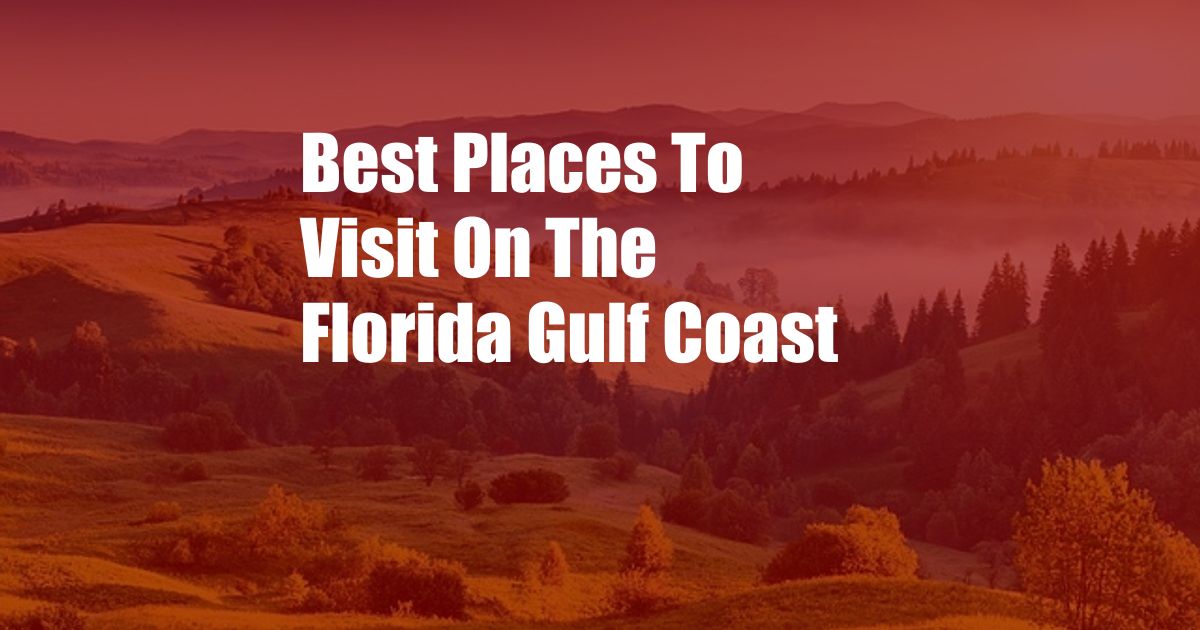 Best Places To Visit On The Florida Gulf Coast