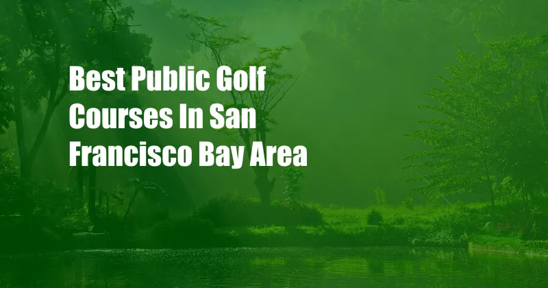 Best Public Golf Courses In San Francisco Bay Area