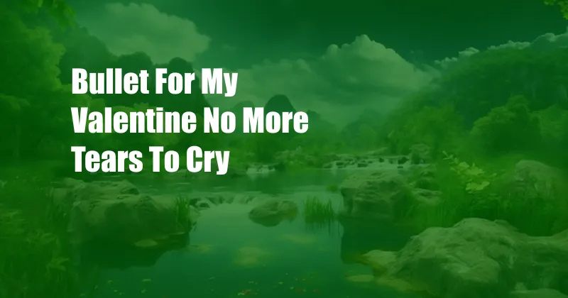 Bullet For My Valentine No More Tears To Cry