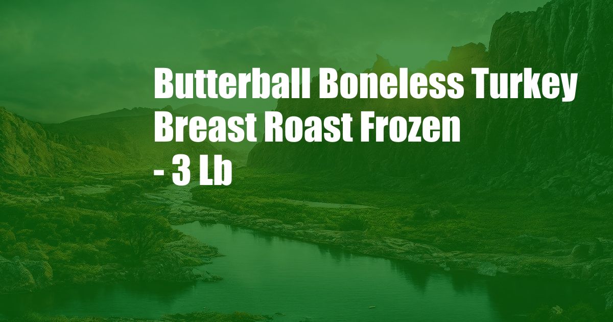 Butterball Boneless Turkey Breast Roast Frozen - 3 Lb