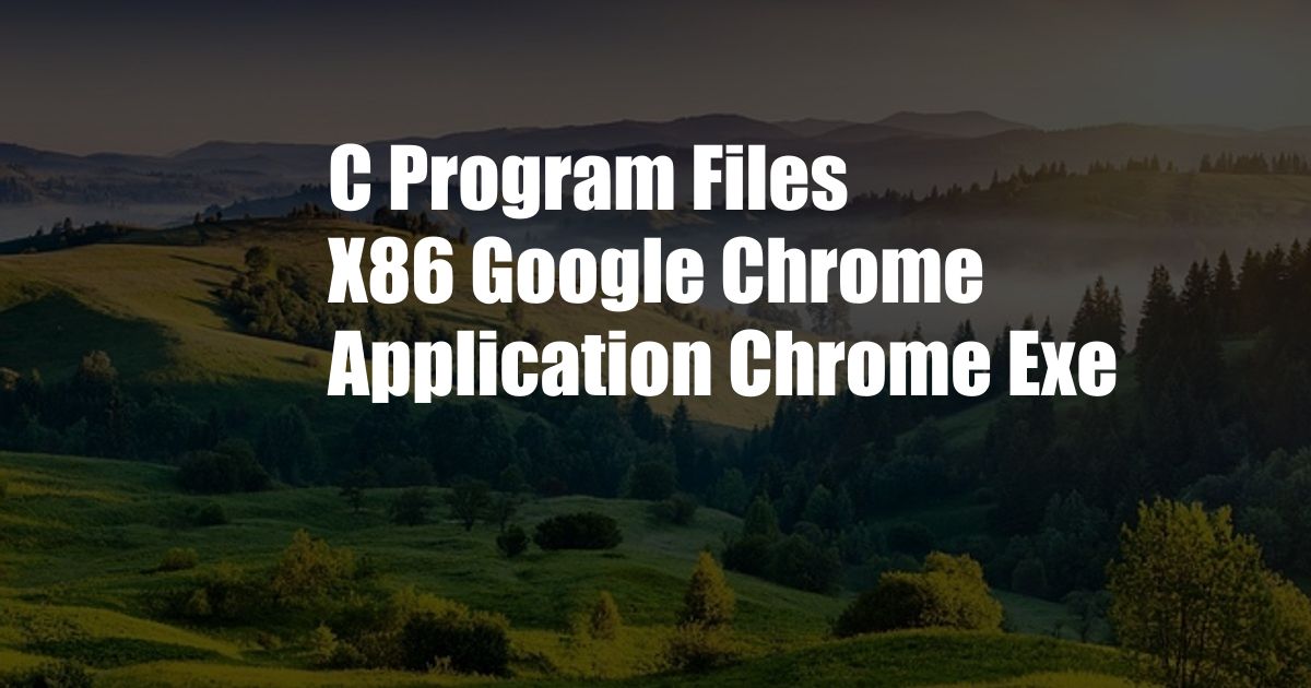 C Program Files X86 Google Chrome Application Chrome Exe