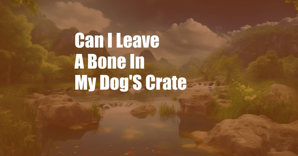 Can I Leave A Bone In My Dog'S Crate