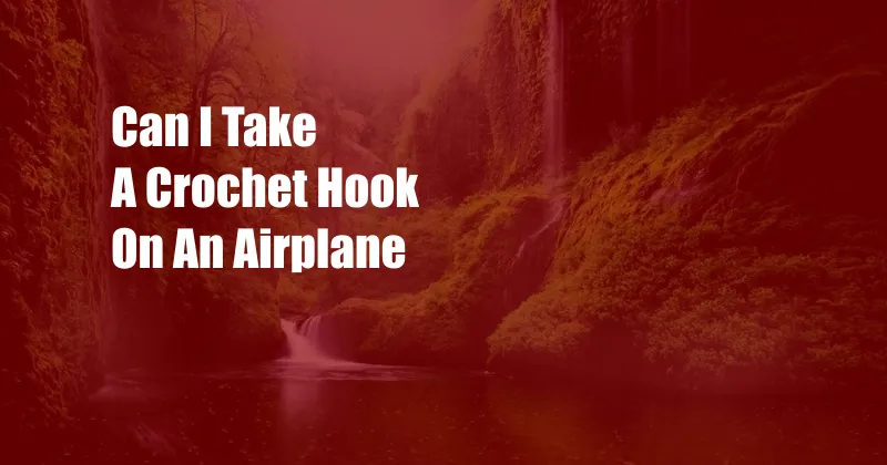 Can I Take A Crochet Hook On An Airplane