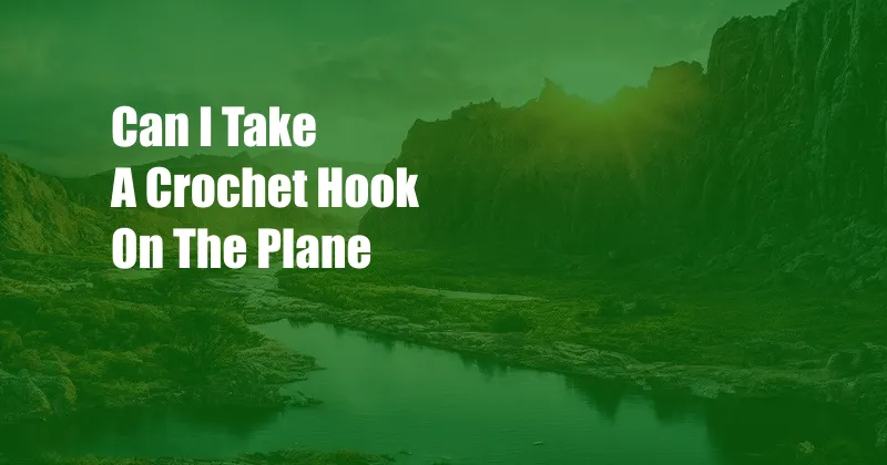 Can I Take A Crochet Hook On The Plane