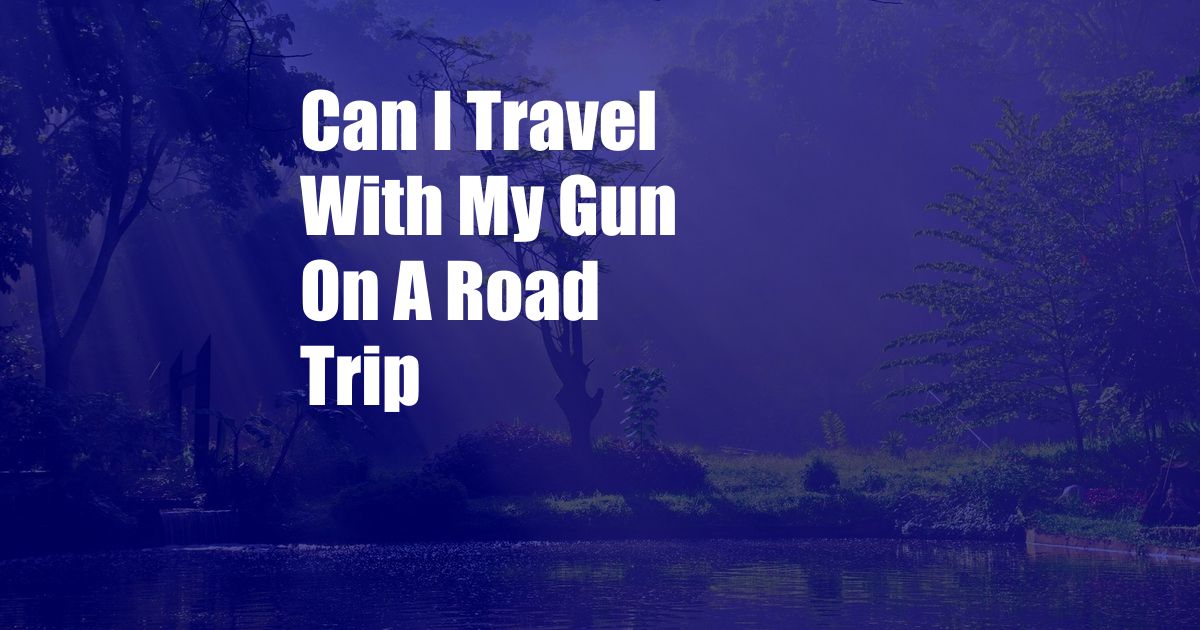 Can I Travel With My Gun On A Road Trip