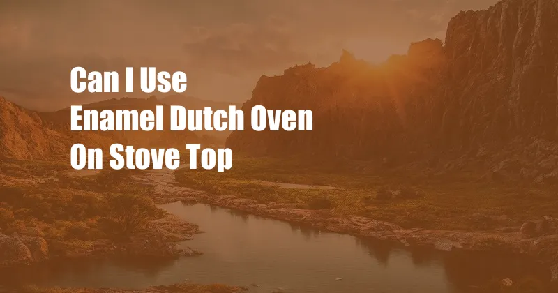 Can I Use Enamel Dutch Oven On Stove Top