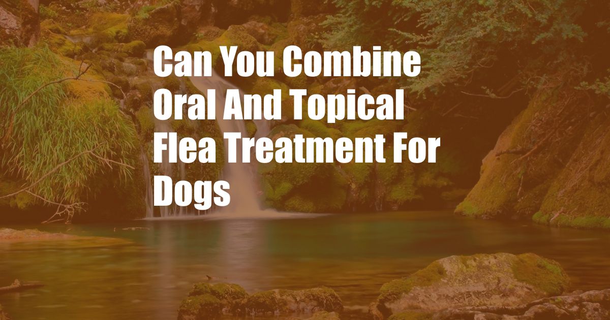 Can You Combine Oral And Topical Flea Treatment For Dogs