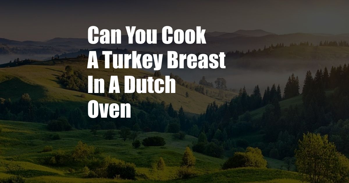 Can You Cook A Turkey Breast In A Dutch Oven