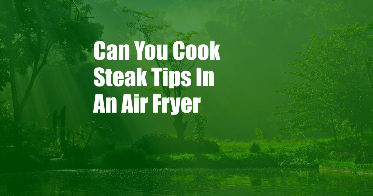 Can You Cook Steak Tips In An Air Fryer