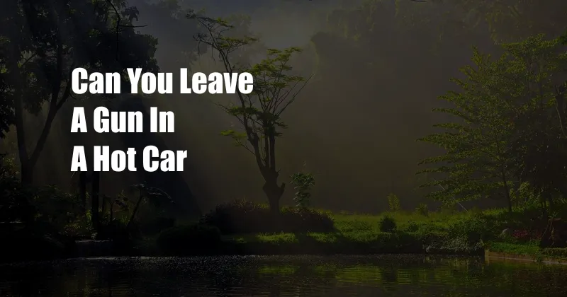 Can You Leave A Gun In A Hot Car