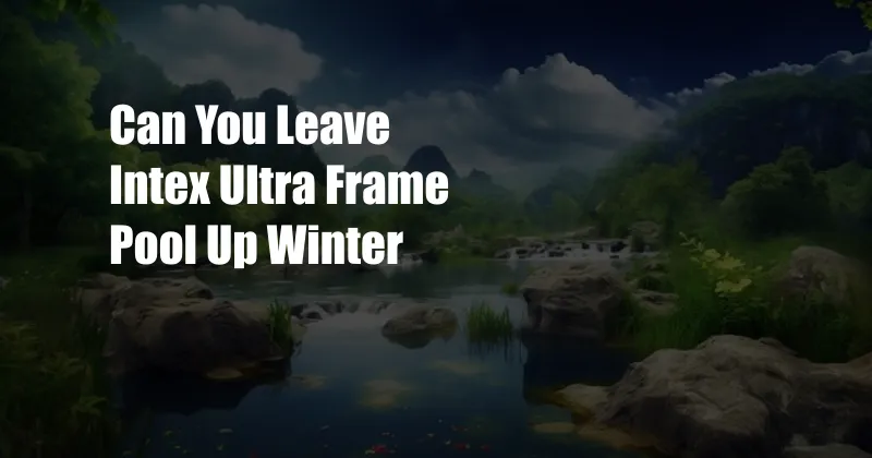 Can You Leave Intex Ultra Frame Pool Up Winter