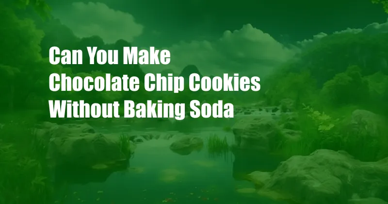 Can You Make Chocolate Chip Cookies Without Baking Soda