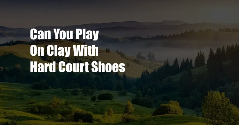 Can You Play On Clay With Hard Court Shoes