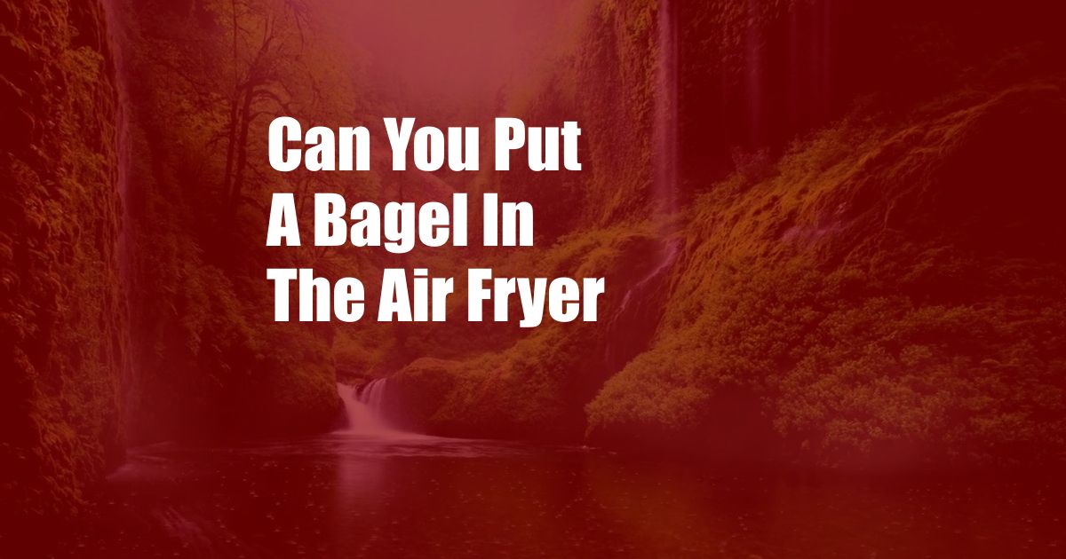 Can You Put A Bagel In The Air Fryer