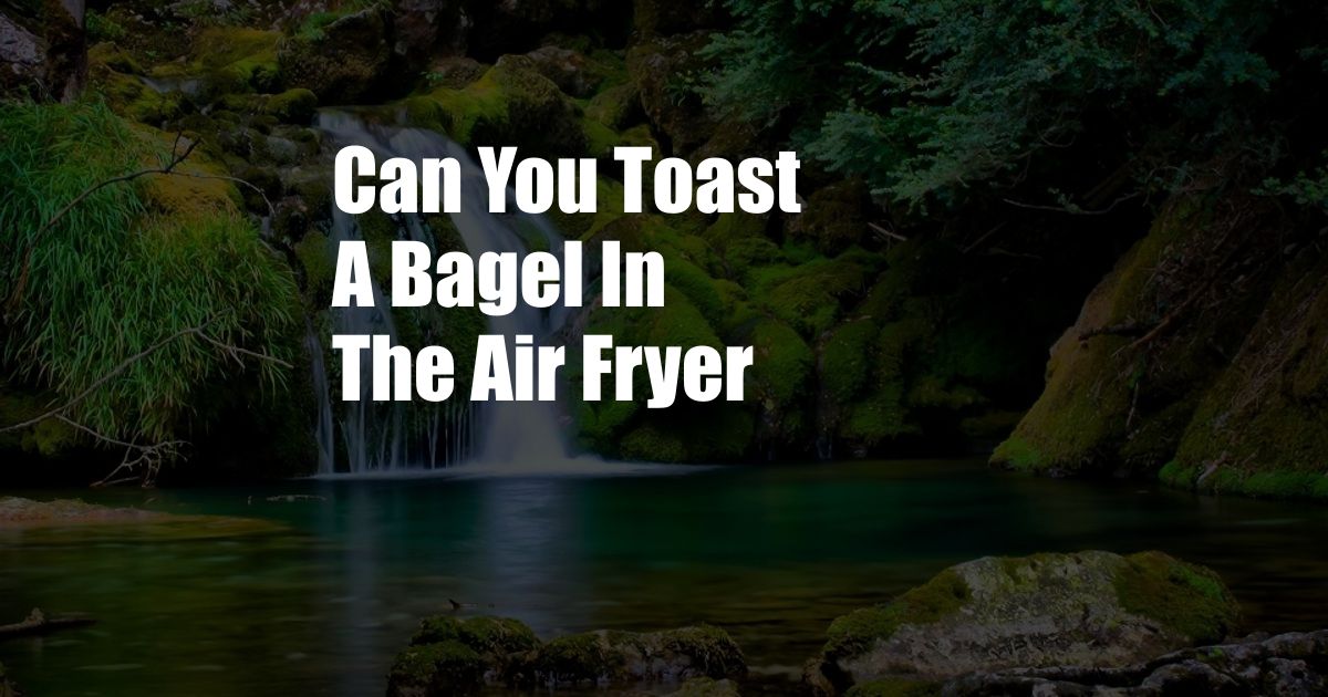 Can You Toast A Bagel In The Air Fryer