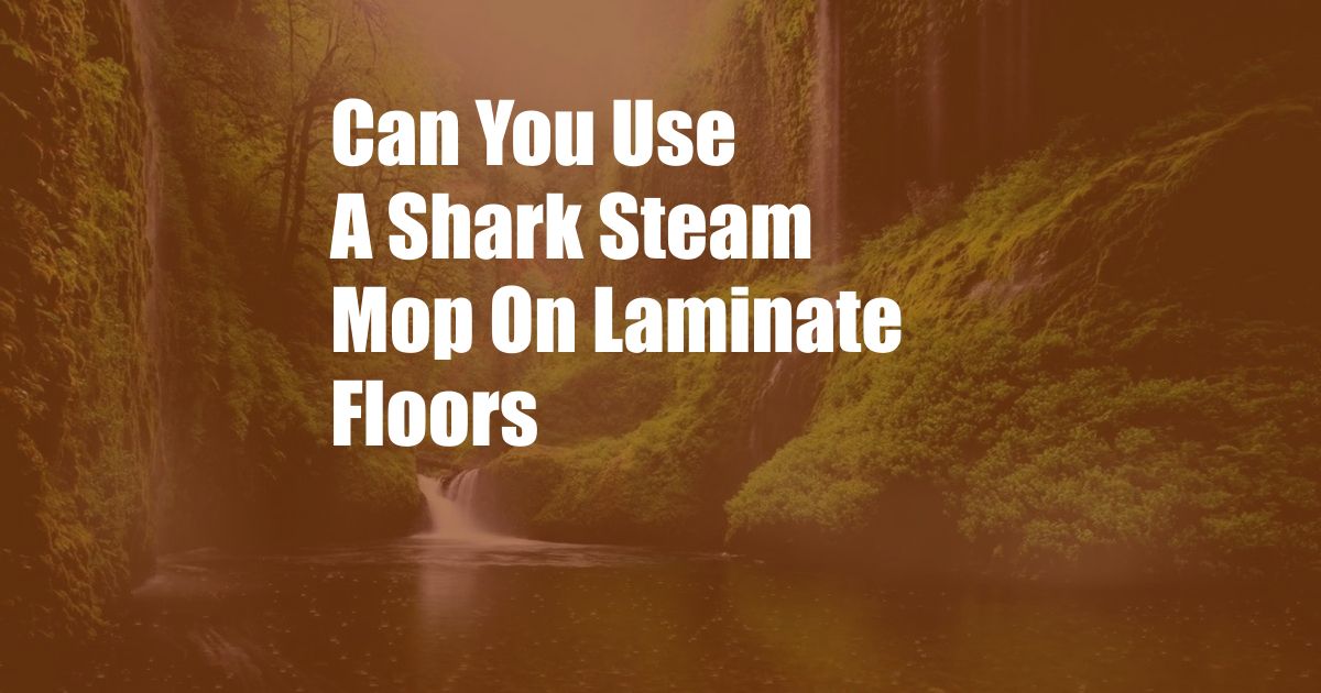 Can You Use A Shark Steam Mop On Laminate Floors