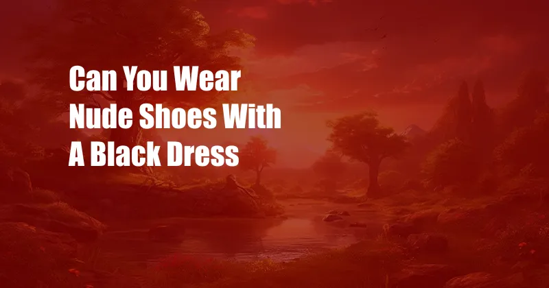 Can You Wear Nude Shoes With A Black Dress