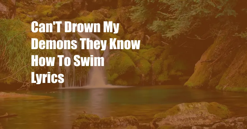 Can'T Drown My Demons They Know How To Swim Lyrics