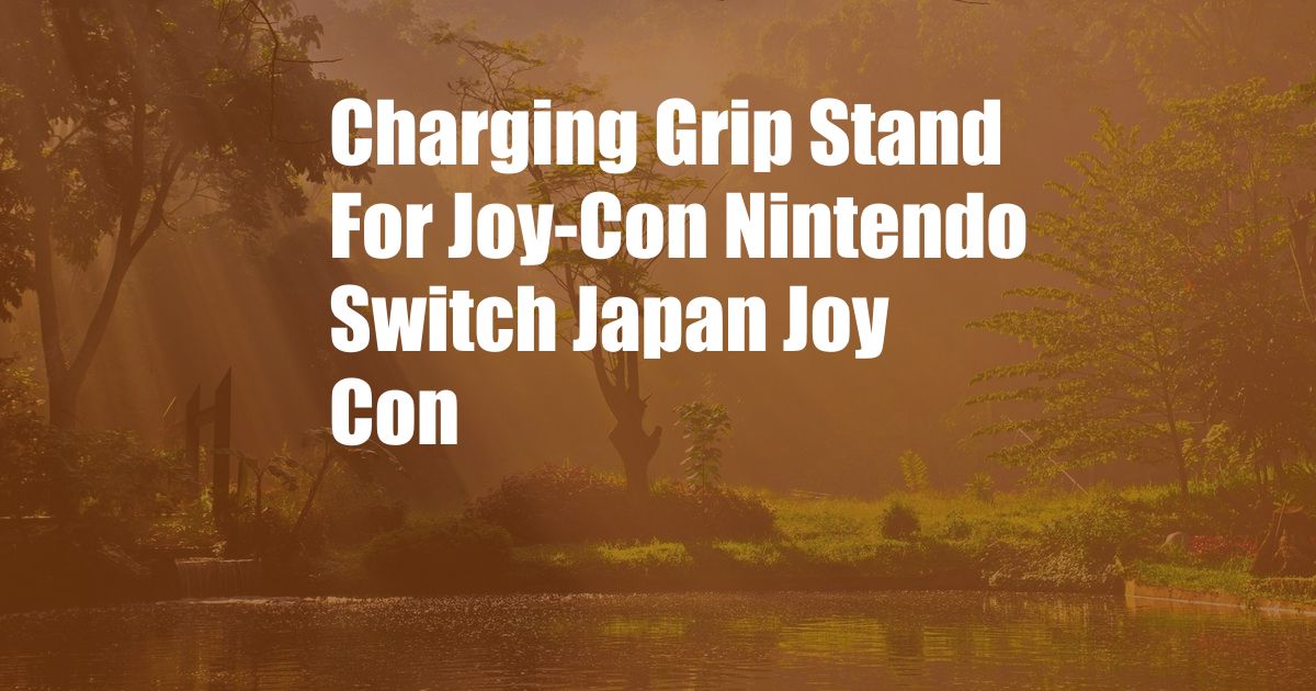 Charging Grip Stand For Joy-Con Nintendo Switch Japan Joy Con