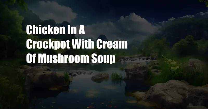 Chicken In A Crockpot With Cream Of Mushroom Soup