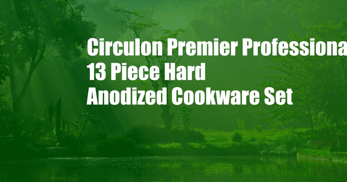 Circulon Premier Professional 13 Piece Hard Anodized Cookware Set