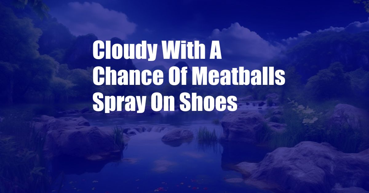 Cloudy With A Chance Of Meatballs Spray On Shoes