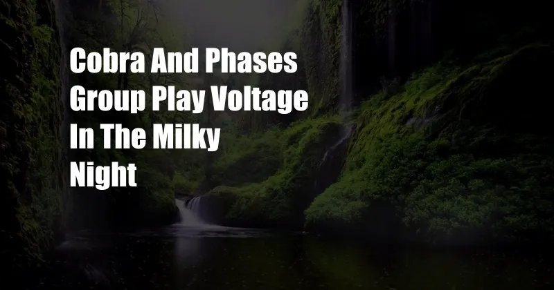 Cobra And Phases Group Play Voltage In The Milky Night