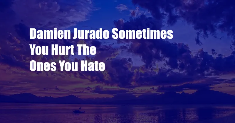 Damien Jurado Sometimes You Hurt The Ones You Hate