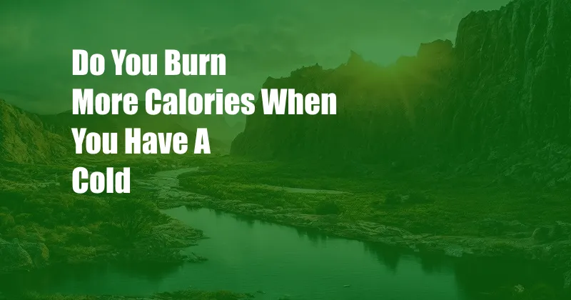 Do You Burn More Calories When You Have A Cold