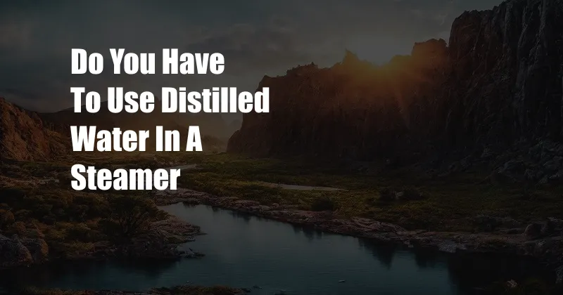 Do You Have To Use Distilled Water In A Steamer