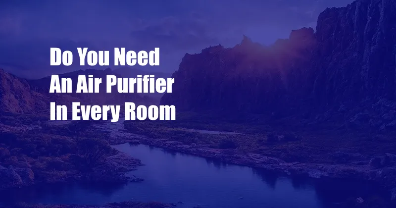 Do You Need An Air Purifier In Every Room