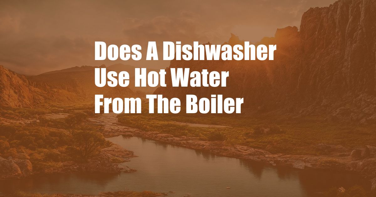 Does A Dishwasher Use Hot Water From The Boiler