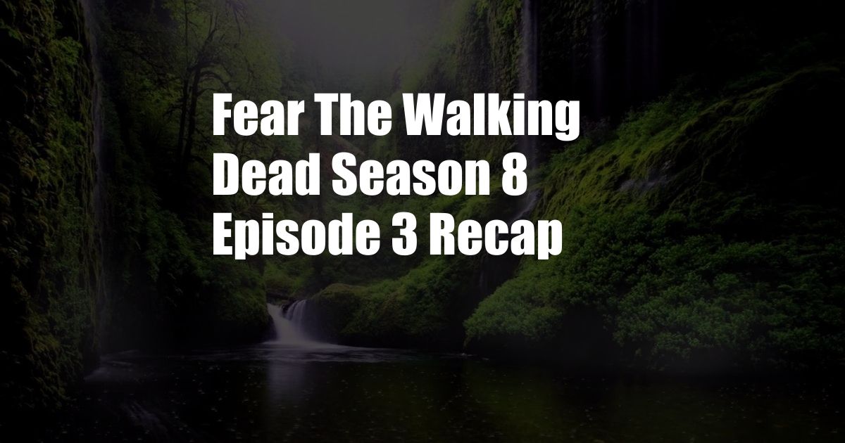 Fear The Walking Dead Season 8 Episode 3 Recap