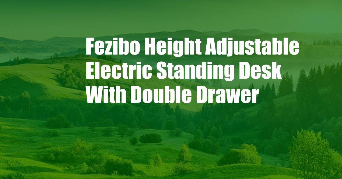 Fezibo Height Adjustable Electric Standing Desk With Double Drawer