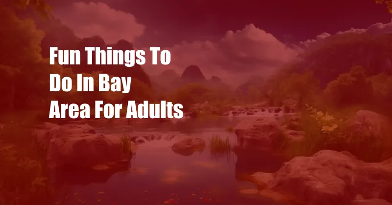 Fun Things To Do In Bay Area For Adults