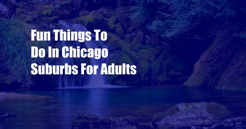 Fun Things To Do In Chicago Suburbs For Adults