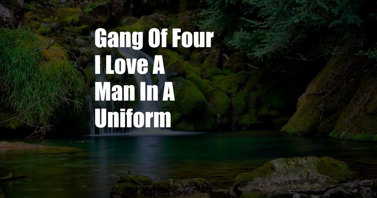 Gang Of Four I Love A Man In A Uniform