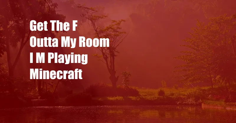 Get The F Outta My Room I M Playing Minecraft