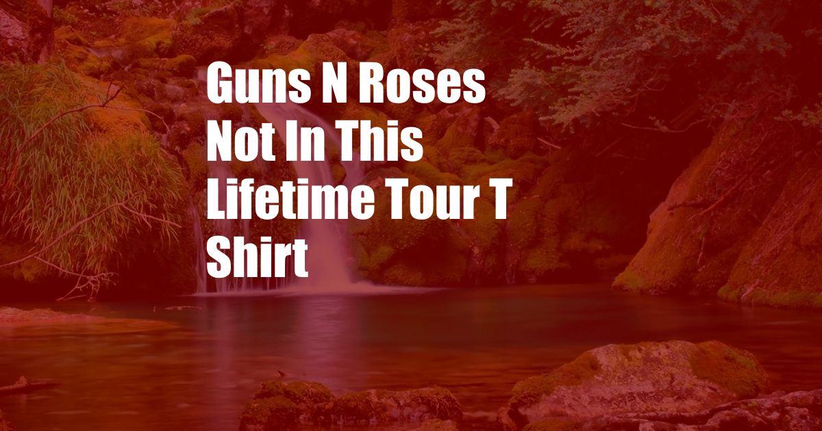 Guns N Roses Not In This Lifetime Tour T Shirt