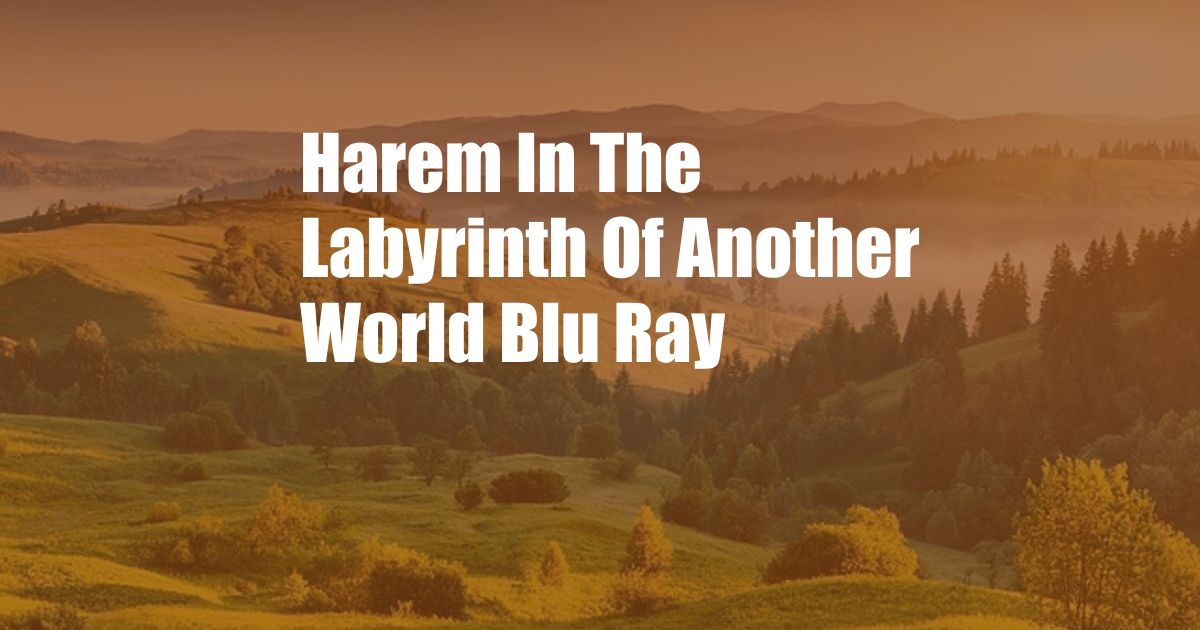 Harem In The Labyrinth Of Another World Blu Ray