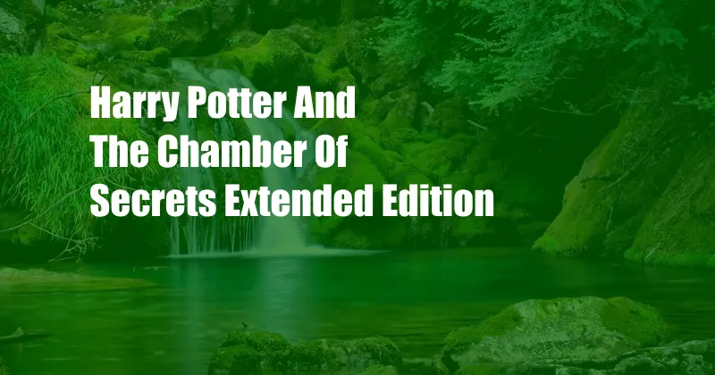 Harry Potter And The Chamber Of Secrets Extended Edition