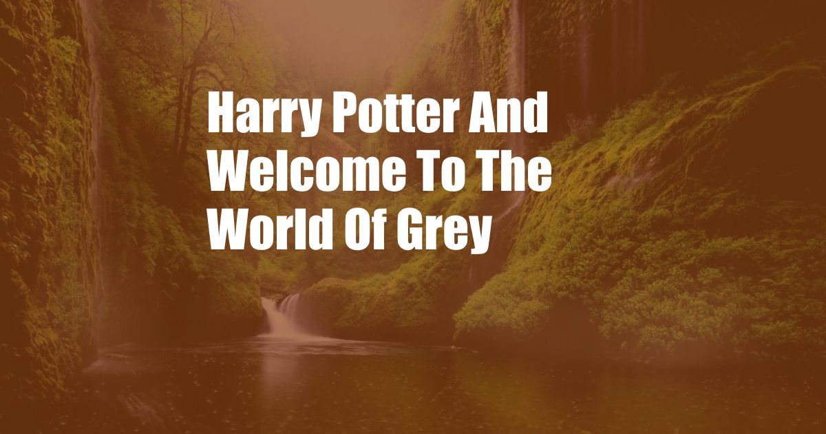 Harry Potter And Welcome To The World Of Grey