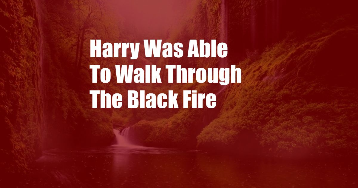 Harry Was Able To Walk Through The Black Fire