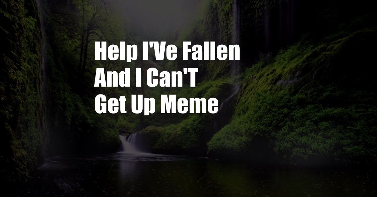 Help I'Ve Fallen And I Can'T Get Up Meme