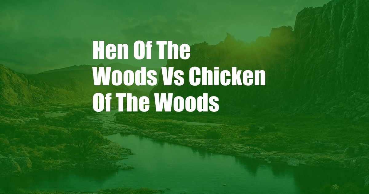 Hen Of The Woods Vs Chicken Of The Woods