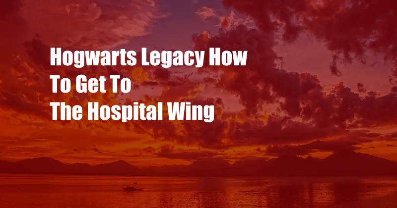 Hogwarts Legacy How To Get To The Hospital Wing